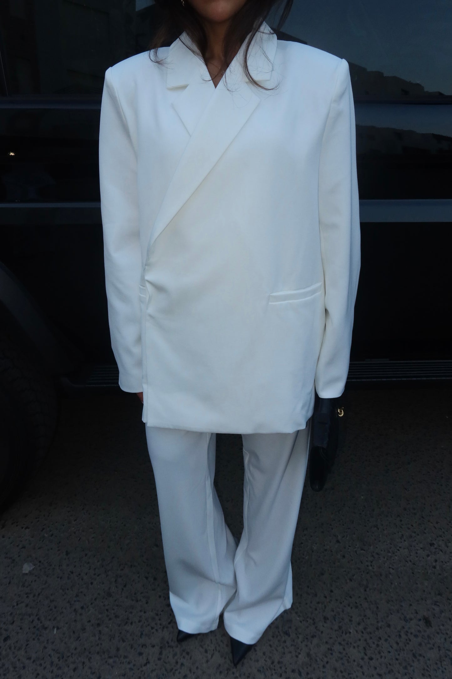 White Blazer Set