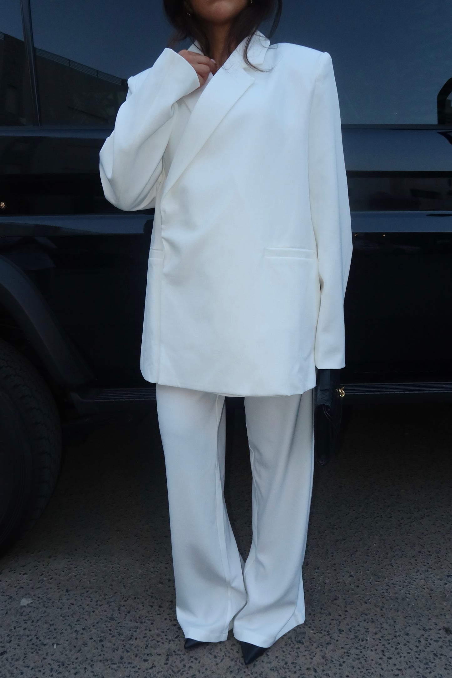 White Blazer Set
