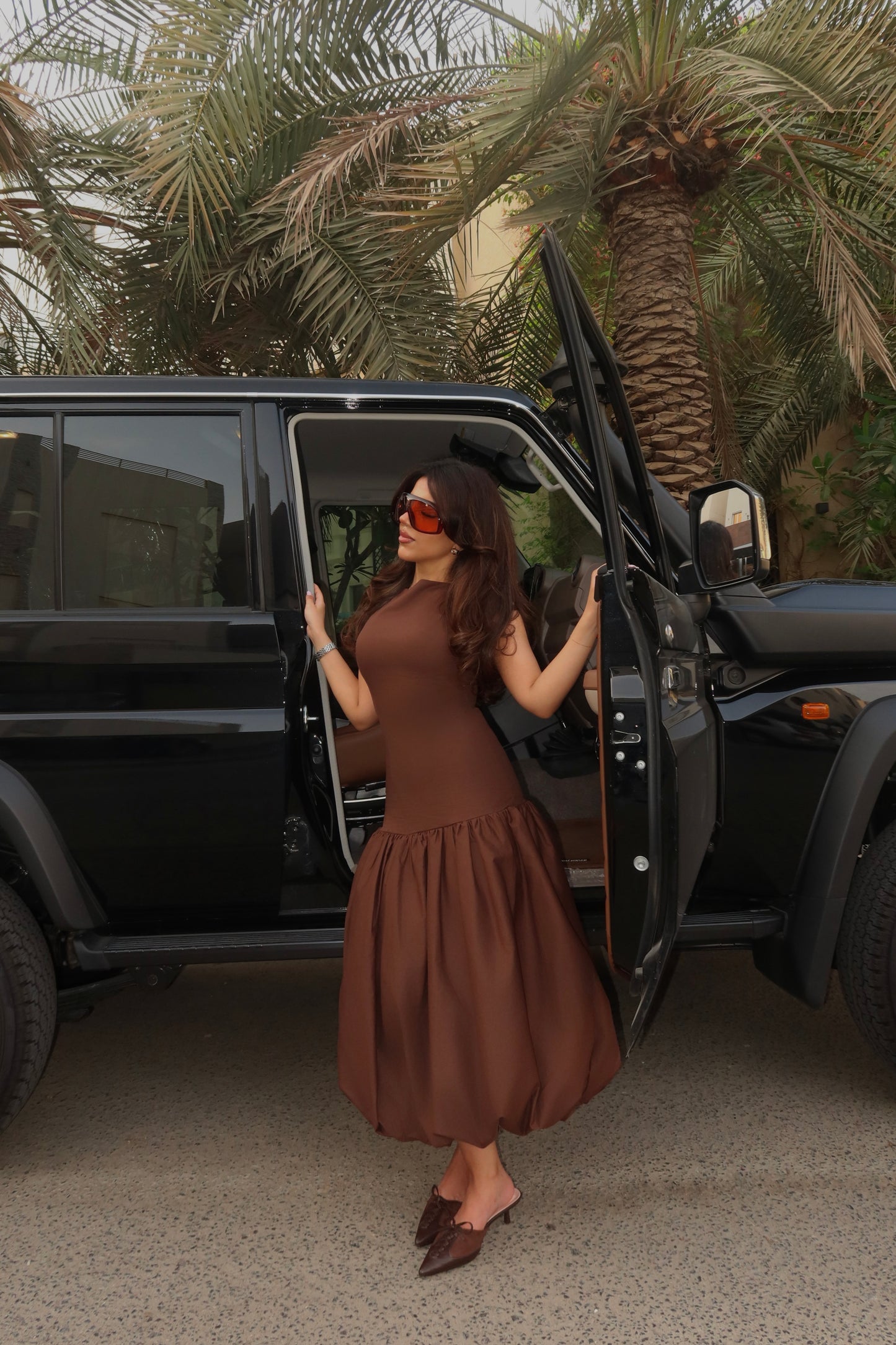 Brown Bubble Dress