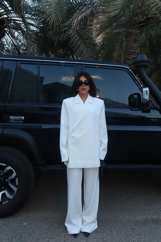 White Blazer Set