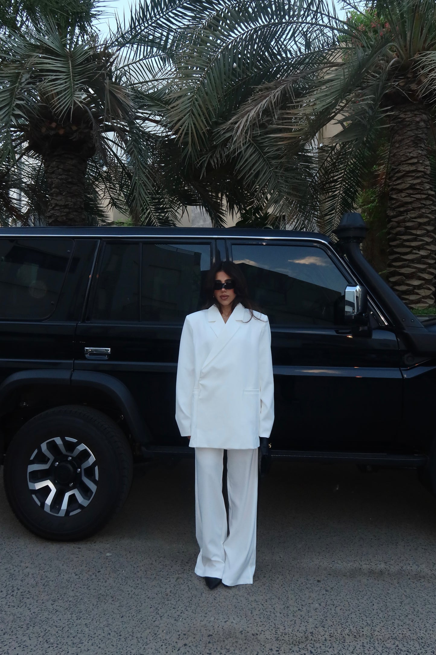 White Blazer Set